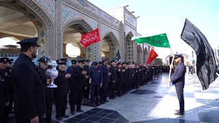 عزاداری هیئت عالم آل محمد در دهه اول محرم در حرم مطهر رضوی