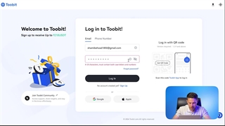 فراموشی رمز در صرافی توبیت