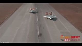 برخاست سریع SU-57 (سوخو 57 )از پایگاه هوایی - پرتاب موشک - انهدام هدف