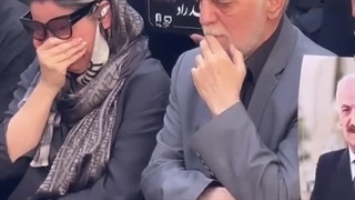 بی تابی دختر زنده یاد سعید راد در مراسم تشییع