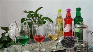 طرز تهیه شربت کهکشانی و رنگین کمانی - آبگین