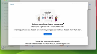 نحوه استفاده از گیفت کارت اپل (در مک بوک)