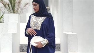 عبای زنانه مدل آسمان آبی کاربنی