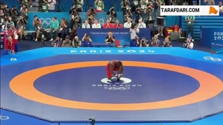 خداحافظی میخایین لوپز، کشتی‌گیر کوبایی وزن 130 کیلوگرم کشتی فرنگی پس از کسب پنجمین طلای المپیک