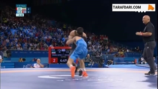 پیروزی 9-0 سعید اسماعیلی و انتقام از حریف کوبایی در وزن 67 کیلوگرم کشتی فرنگی المپیک