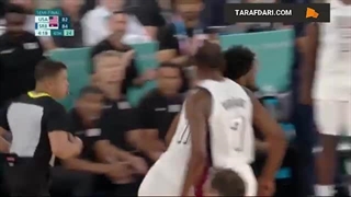 کامبک تیم ملی بسکتبال آمریکا مقابل صربستان در نیمه نهایی المپیک با درخشش کری