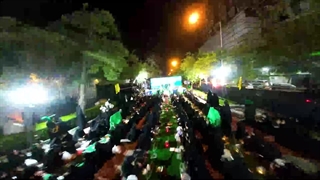 تصاویر هوایی از برگزاری مراسم سفره حضرت رقیه(س) - خیابان اخوان ثالث