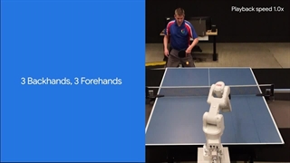 ویدیویی از پیروزی ربات پینگ پنگ باز گوگل بر انسان