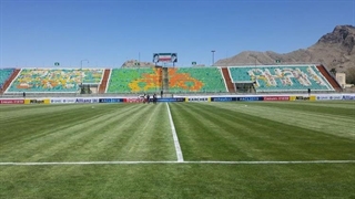 آماده سازی ورزشگاه فولادشهر برای دیدار تیم ملی ایران و قرقیزستان