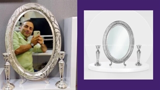 قیمت آینه و شمعدان نقره لیونا