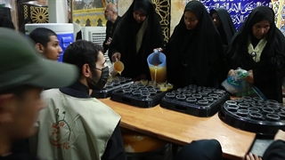 زیارت اربعین با طعم شربت امام رضا(ع) / جلوه‌ای از شور خدمت رضوی در مسیر حسین(ع)