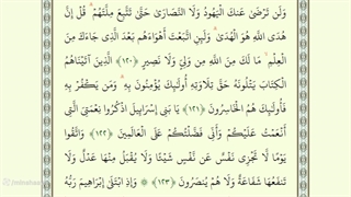 صفحه نوزدهم از جزء اول قرآن با صدای استاد محمد صدیق منشاوی