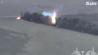 بارش آتش بر سر سربازان روسیه توسط پهپاد آتش افکن اوکراین