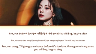 لیریک آهنگ سولو جویی (TZUYU) به نام Run Away