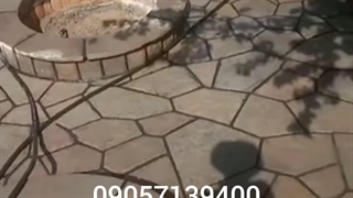 اجرای سنگ ورقه ای کف