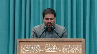تلاوت قرآن توسط احسان بیات در دیدار ورزشکاران المپیک و پاراالمپیک با رهبر انقلاب 1403