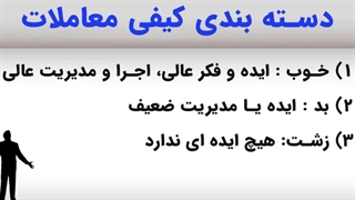 قسمت ۴: بررسی معاملات به لحاظ کیفی و آماری