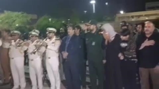 استقبال از پیکر شهید مدافع حرم مجید دیوانی در فرودگاه بین المللی آبادان