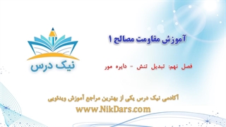 تبدیل تنش- دایره مور- بارگذاری محوری، آموزش مقاومت مصالح 1– آکادمی نیک درس