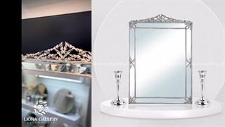 آینه شمعدان نقره عروس | https://lionagallery.com/Mirror