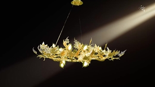 لوستر مدرن برنزی پارس لوستر فراهانی کد 6949