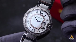 ساعت زنانه کارتیه صفحه صدف Cartier Ballon Bleu SD58