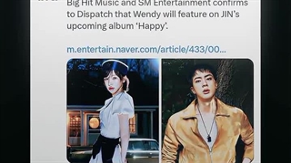 همکاری بی تی اس و ردولوت تایید شد♡ جین از بی تی اس و وندی از ردولوت