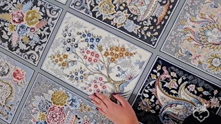 فرش 1500 شانه، طرح ارسباران طوسی کلکسیون بهار کد004