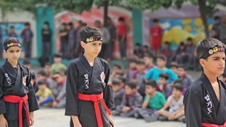 نمایش تیم خردسالان هاپکیدو GHA آکادمی مرکزی در مدرسه امام رضا آمل