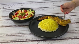 وعده سالم با برنج قهوه ای