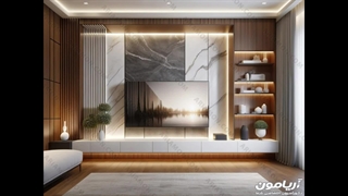 خانه لوکس و زیبا تی وی وال سنگ مرمر