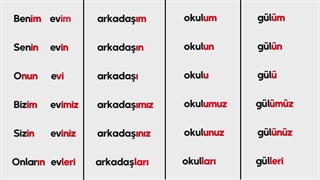 آموزش ویدئویی ضمایر ملکی در ترکی استانبولی + 4 نکته مهم و کاربردی