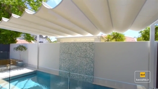 سایبان استخر پارچه‌ای - شرکت سازه چادری کاوشکام