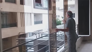 شیشه بالکنی تاشو