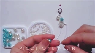 آموزش دوخت دستبند مرواریدی مارپیچ