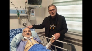 عیادت ناصر غلامی هوجقان خبرنگار تبریزی  از قاسمی خبرنگار پیشکسوت تبریزی