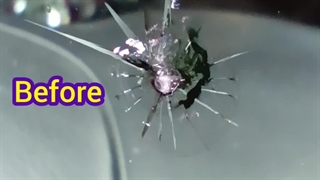 تعمیر شکستگی شیشه ماشین ، ترمیم شیشه اتومبیل 09386666514