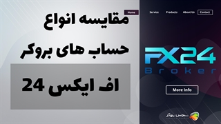 مقایسه انواع حساب های بروکر اف ایکس 24 | FX24Broker | Login to FX24