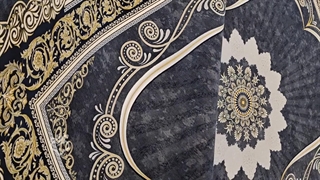 فرش 1200 شانه، طرح پارک وی مشکی کلکسیون نگار کد 129