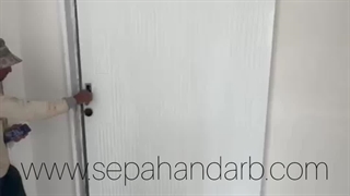 درب کشویی چوبی  لاندری روم سپاهان درب