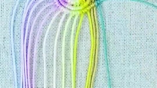 گوشواره با مکرومه بافی
