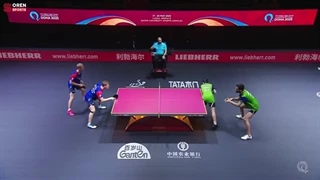 مسابقه دوبل پینگ پنگ بنیامین فرجی و امیرمهدی کشاورزی در برابر برادران لیبران / قهرمانی پینگ پنگ جهان 2025