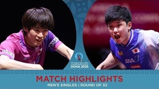 مسابقه پینگ پنگ توماکازو هاریموتو در مقابل شون‌سوکه توگامی | قهرمانی جهان 2025