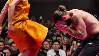 بخش هایی از مبارزه رزمی بین جوان قهرمان فصل و پیرمرد مهمان افتخاری