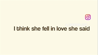 'I think she is falling in love