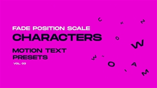 دانلود پروژه افتر افکت متن تایپوگرافی موشن Characters Motion Text