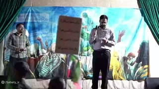 14050318: سخنرانی پرشور امیرحسین ثابتی در روز نود و نهم جنگ در شهرک محلاتی