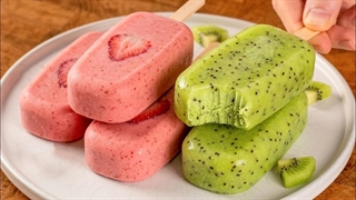 من خوشمزه ترین بستنی دنیا رو درست میکنم! یه بستنی یخی میوه‌های واقعی! فقط ۳ ماده اولیه!