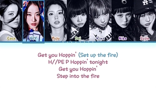 لیریک آهنگ 'HOPPIN از گروه H//PE Princess