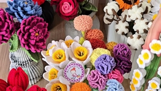آموزش بافت گل قلاب بافی | آموزش قلاب بافی مینا محمدیان Mina Mohammadian | Academina Crochet Academy